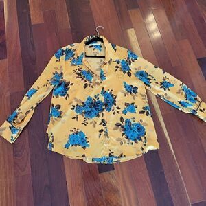 Zara Women's XL Button Up Blouse Date Night and Vacation Worthy!